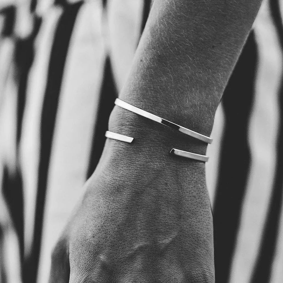 Lisse Bangle - Or Blanc