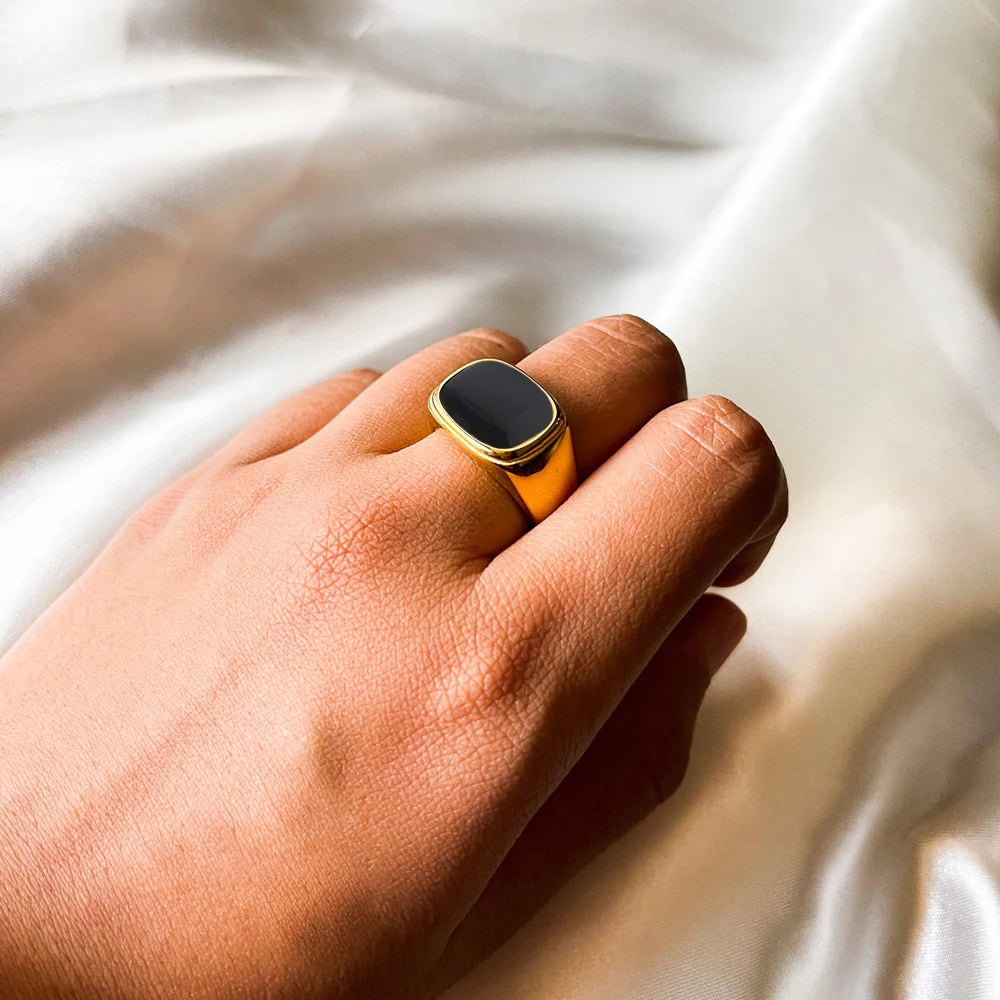 Onyx Signet Ring - Or