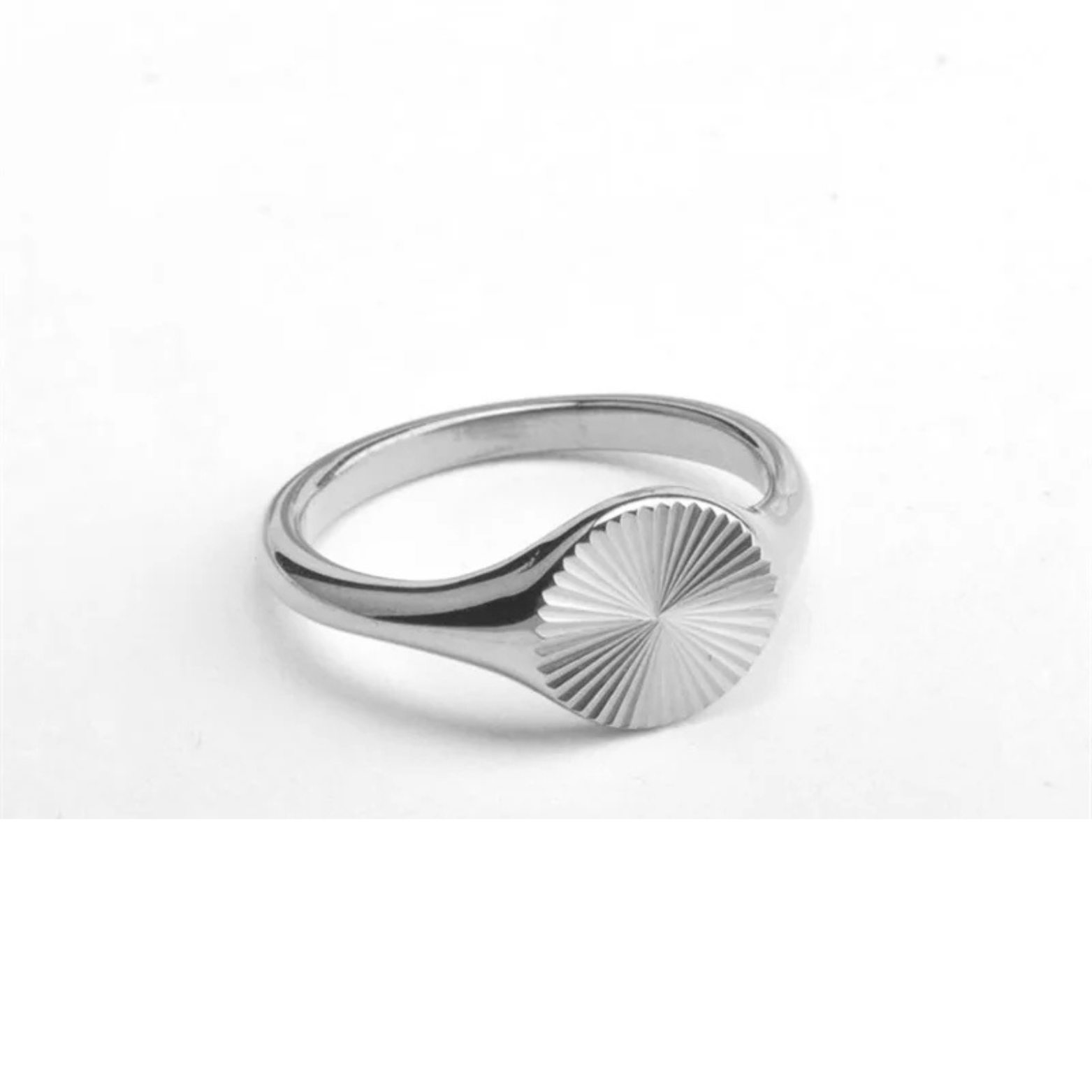 Waves Ring - Or Blanc
