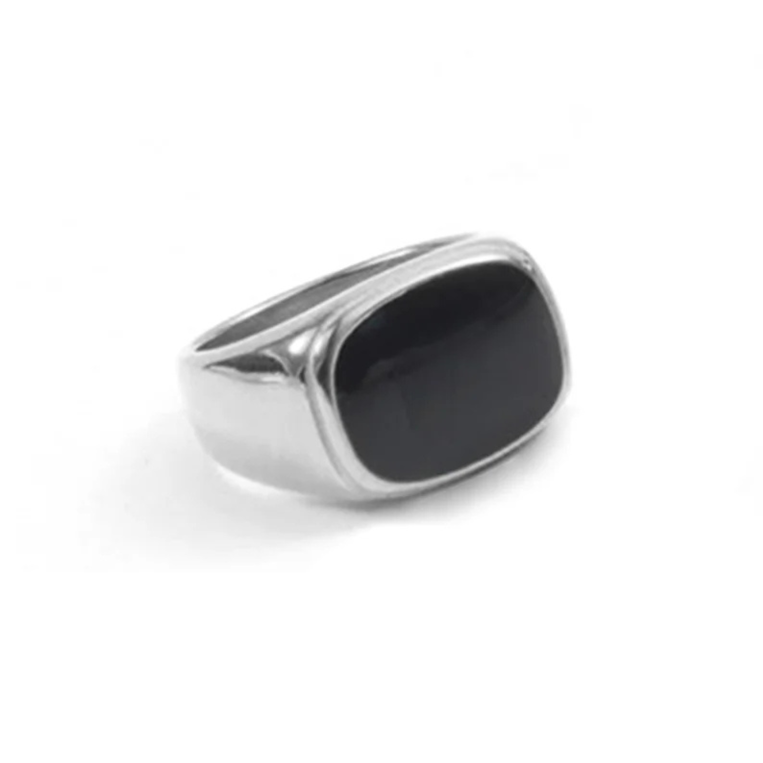 Black S Ring - Or Blanc