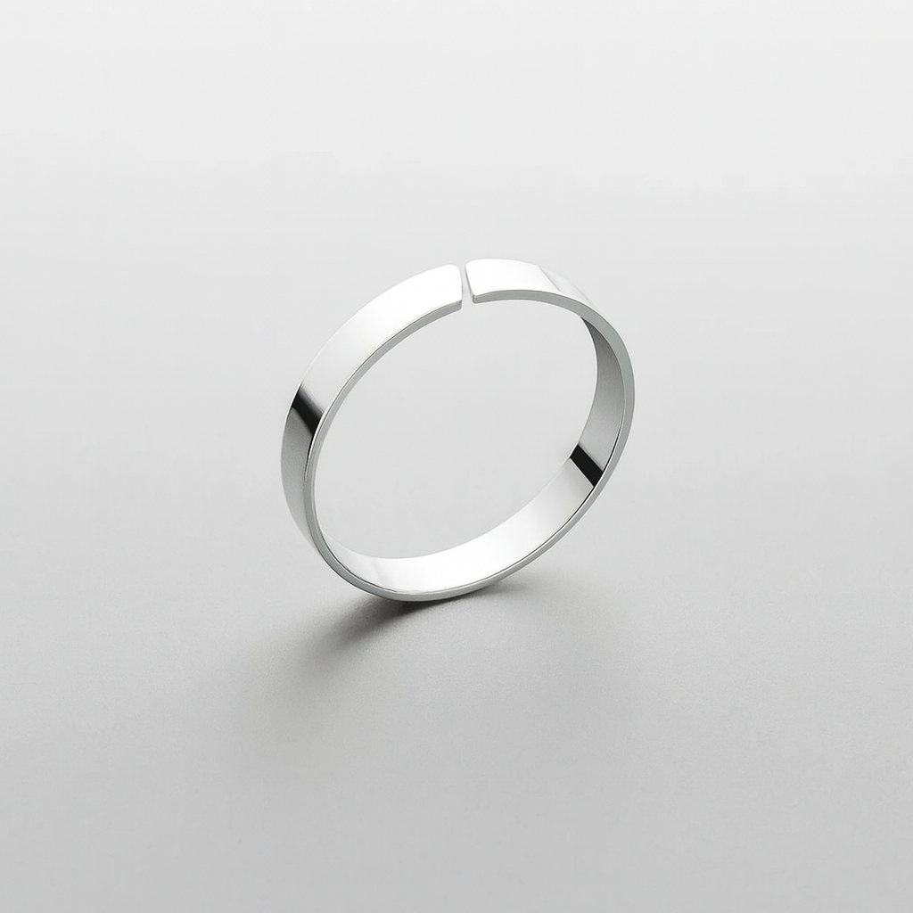 Lisse Ring - Or Blanc