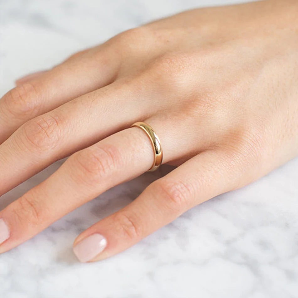 Classic Ring medium - Or Blanc