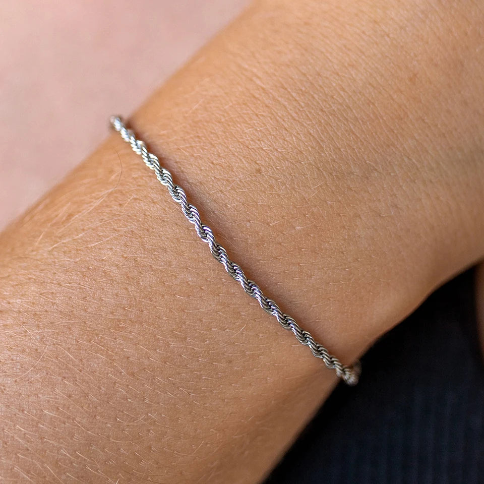 Corde Bracelet - Or Blanc