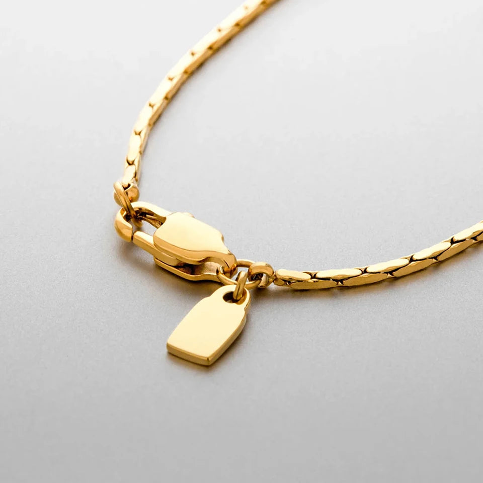 Royale Square Chain Necklace - Or