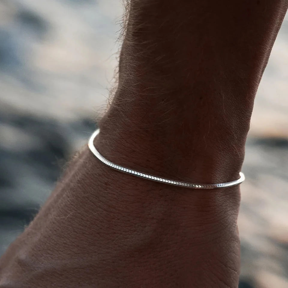 Serpent Bracelet - Or Blanc