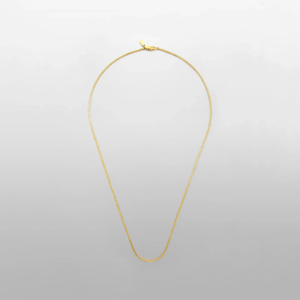 Carré Square Chain Necklace - Or