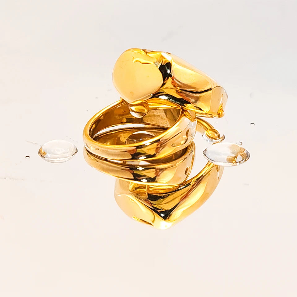 Heart Ring - Or Blanc