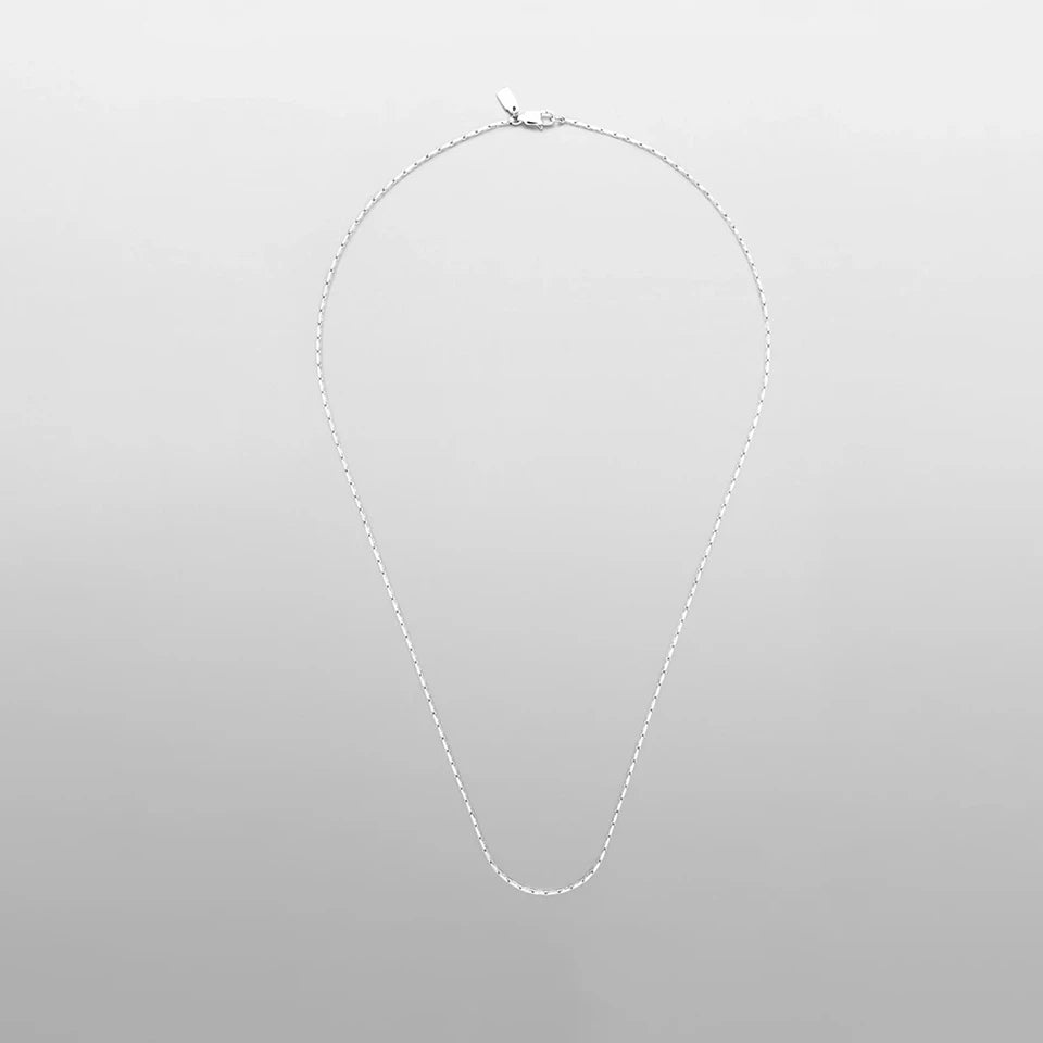 Royale Square Chain Necklace - Or Blanc