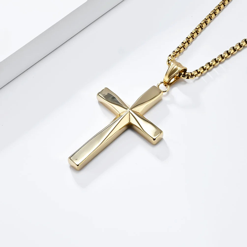 Cross Pendant Necklace - Or