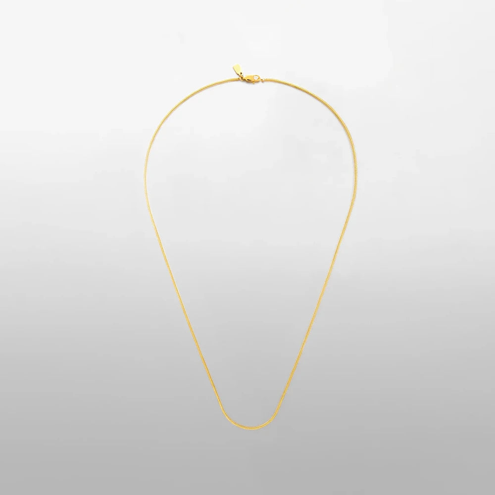 Serpent Square Chain Necklace - Or