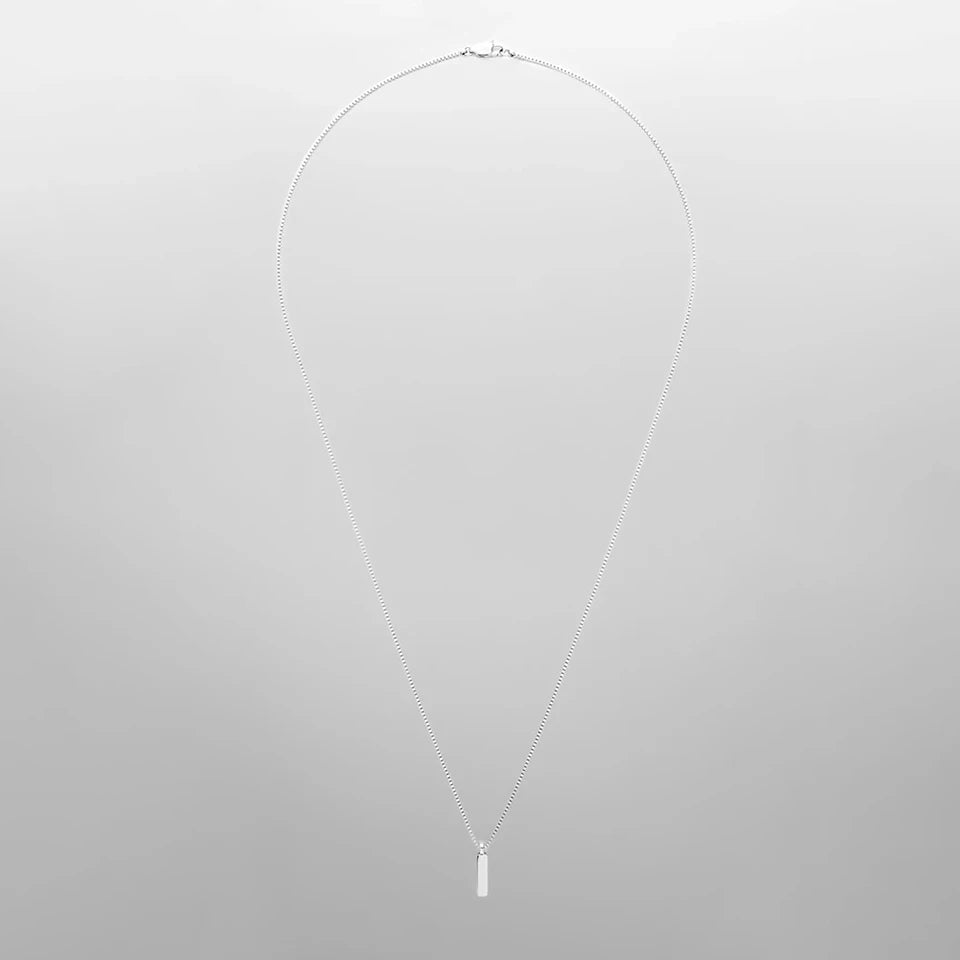Carré Pendat Necklace - Or Blanc