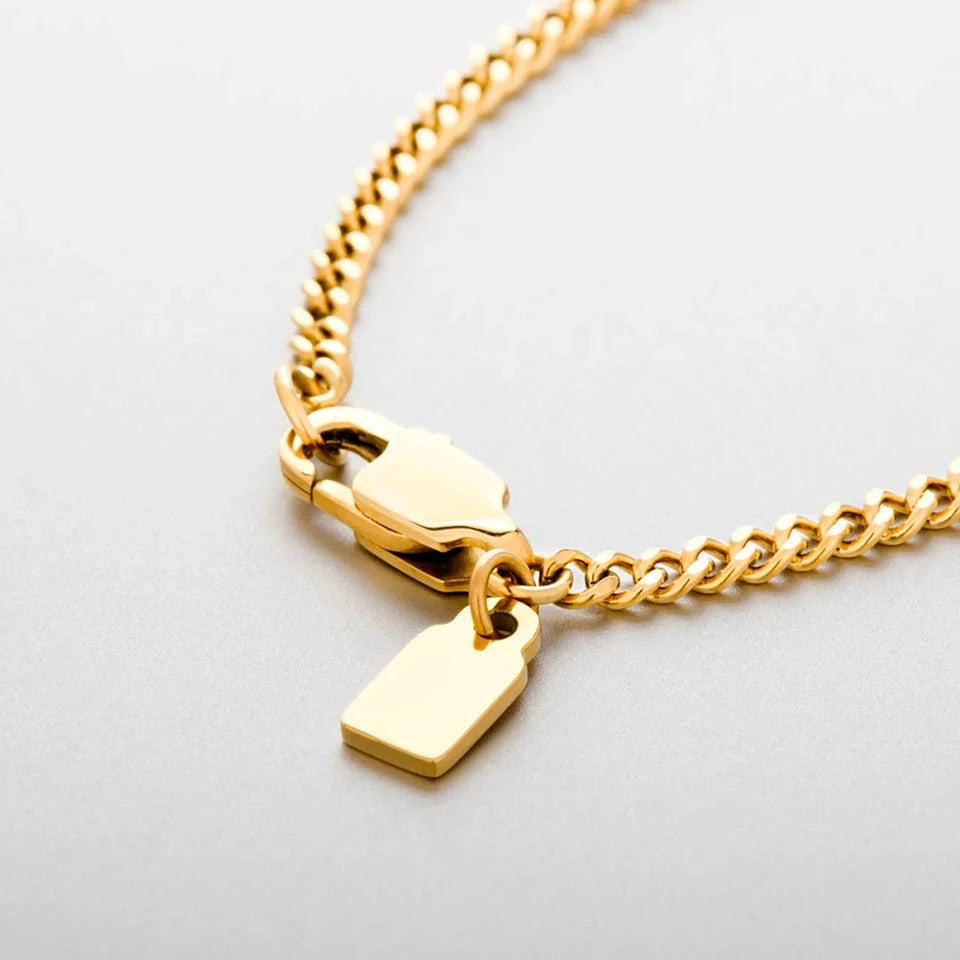 Classique Square Chain Necklace - Or