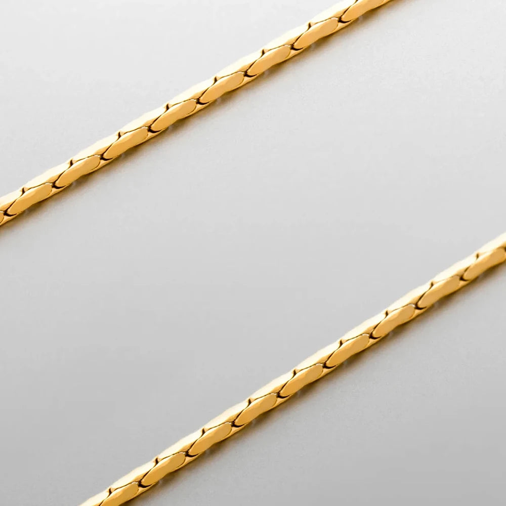 Royale Square Chain Necklace - Or