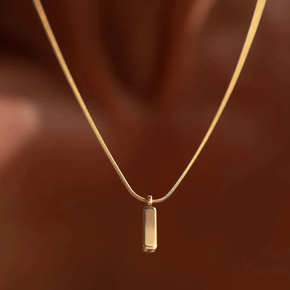 Serpent Pendant Necklace - Or