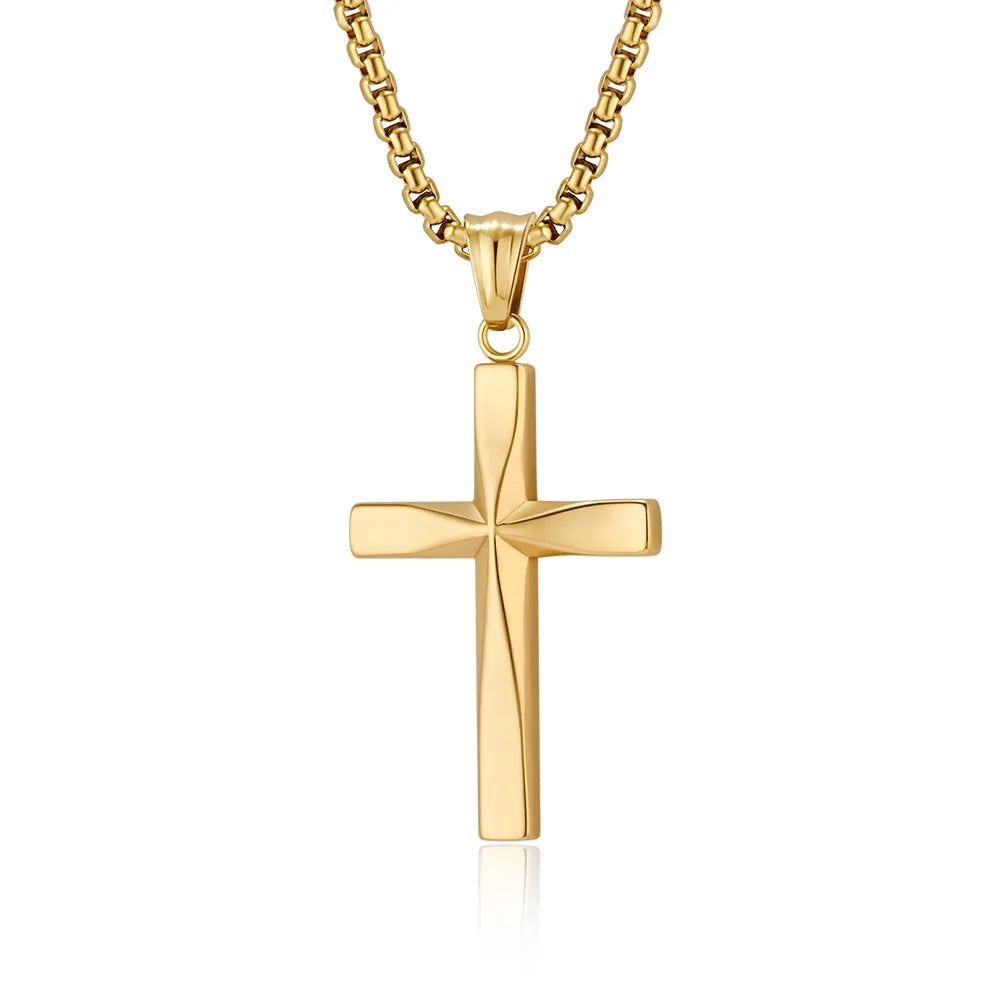Cross Pendant Necklace - Or