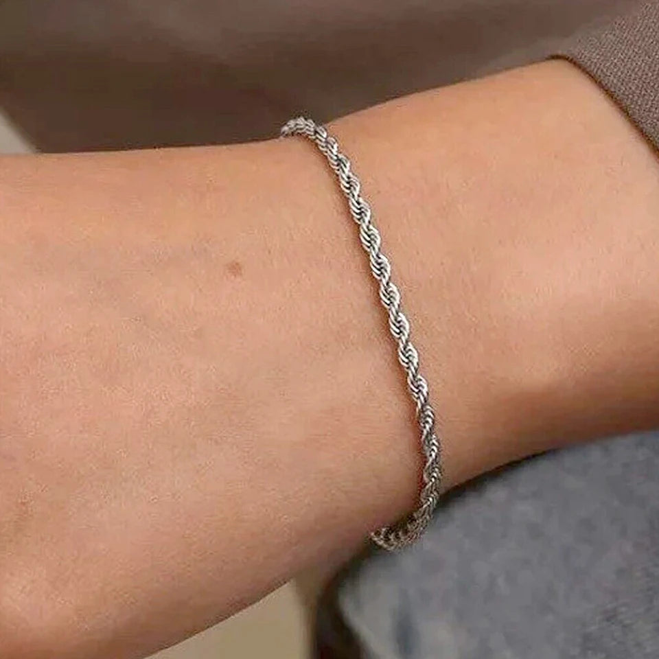 Corde Bracelet - Or Blanc
