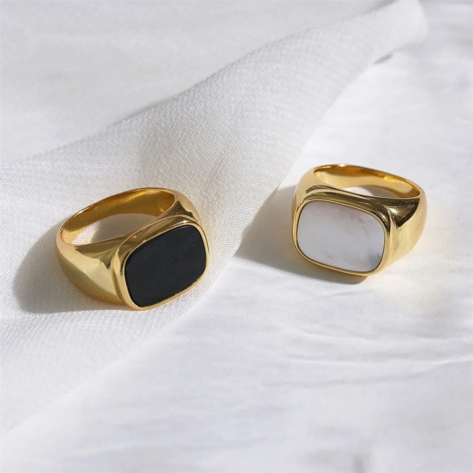 Black S Ring - Or