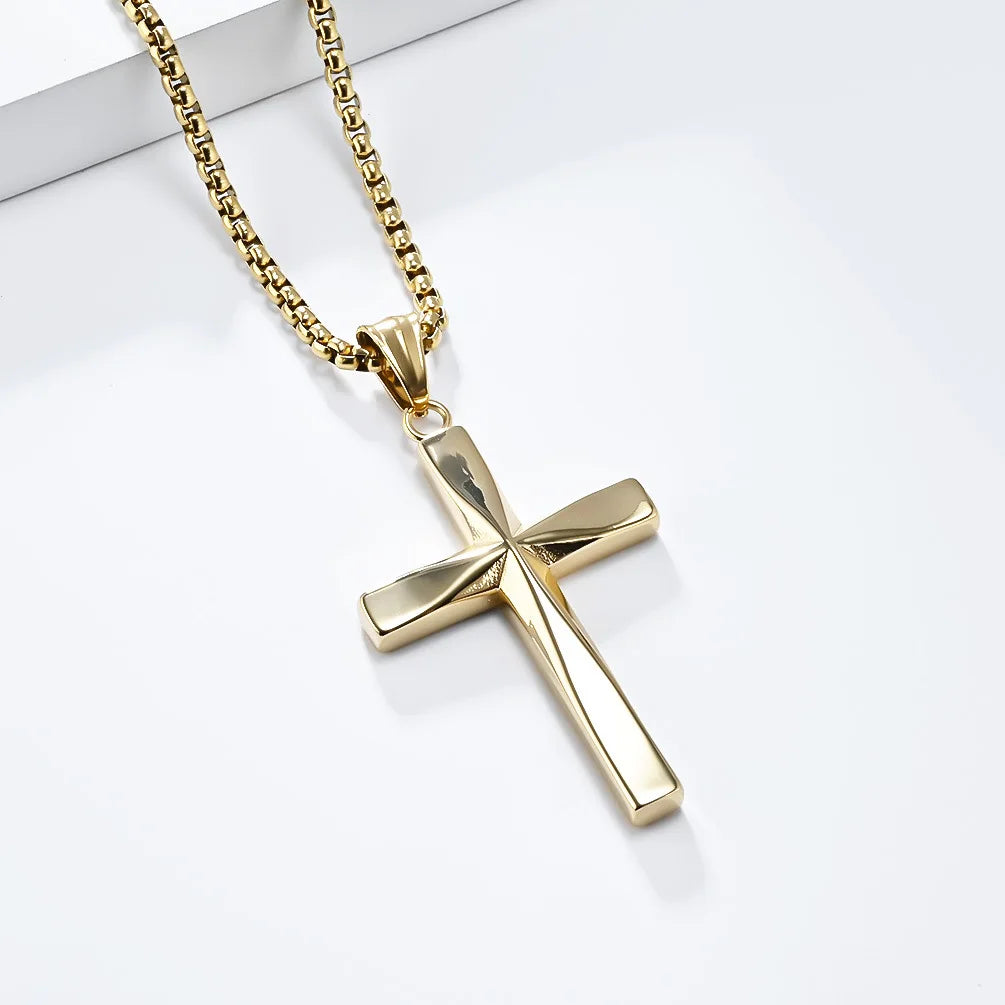 Cross Pendant Necklace - Or