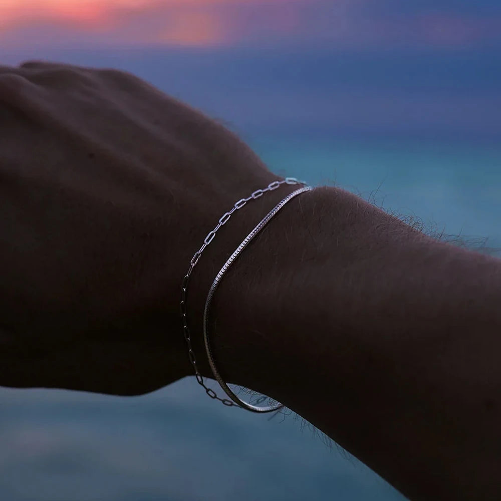 Chaîne Bracelet - Or Blanc