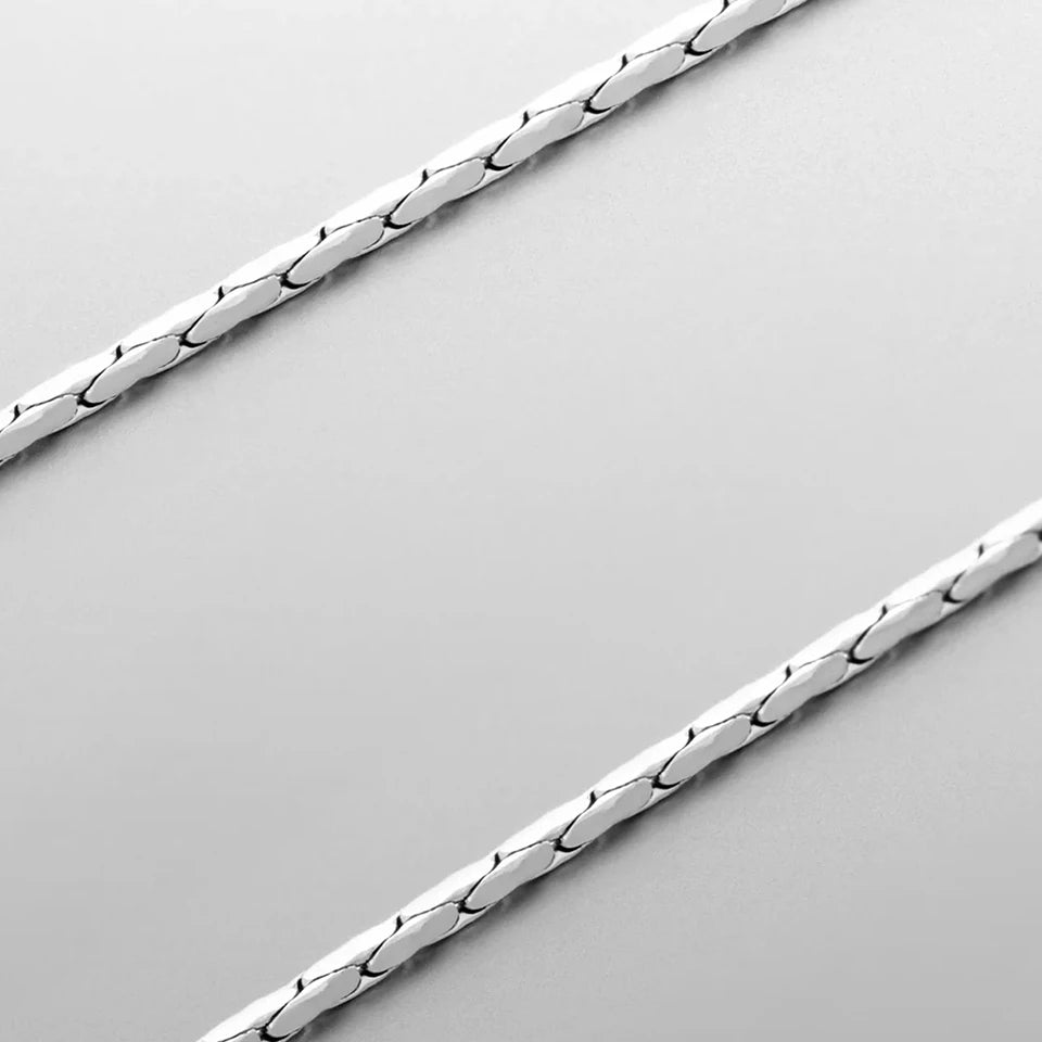 Royale Square Chain Necklace - Or Blanc