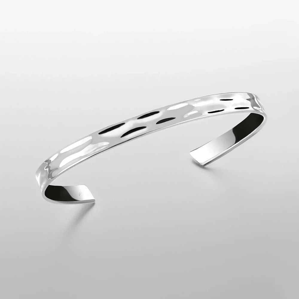C Shape Bangle - Or Blanc