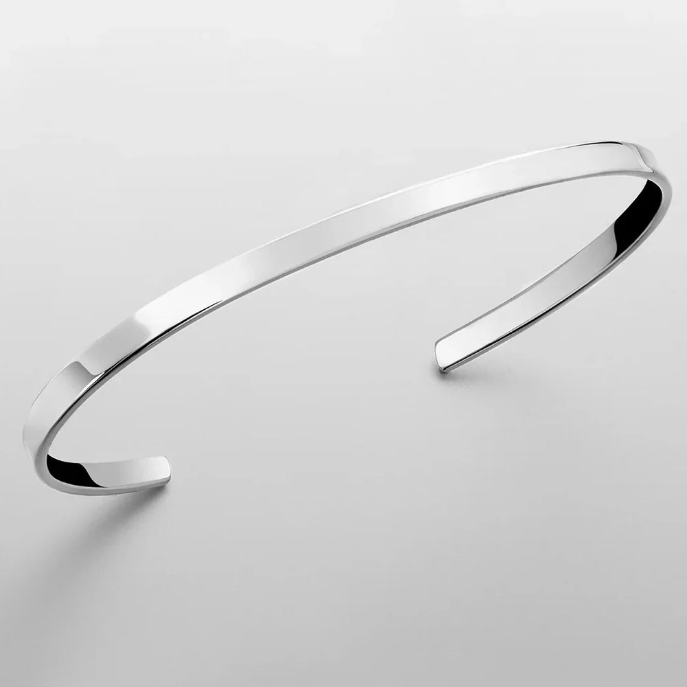 Lisse Bangle - Or Blanc