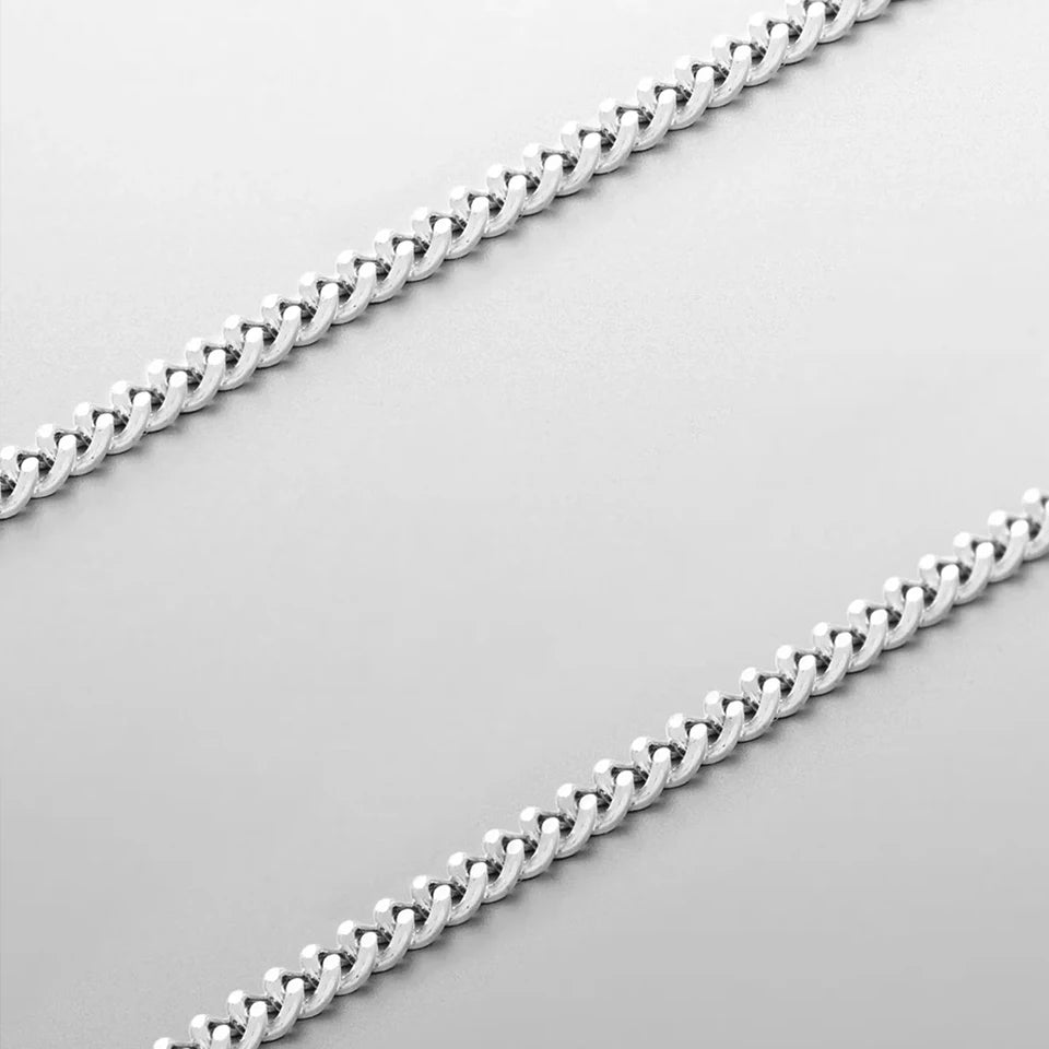 Classique Square Chain Necklace - Or Blanc
